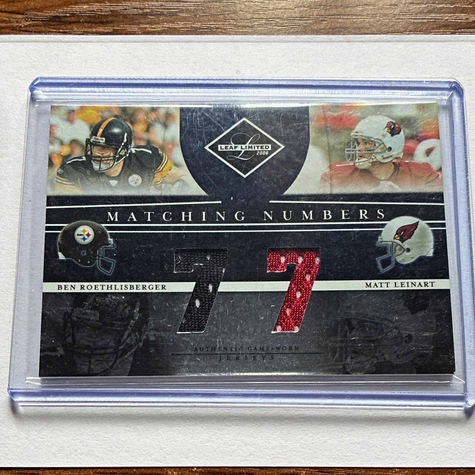 2008 Leaf Limited Matching Numbers MN-2 Roethlisberger Leinart /100 2008 Leaf Limited Matching Numbers MN-2 Roethlisberger Leinart /100