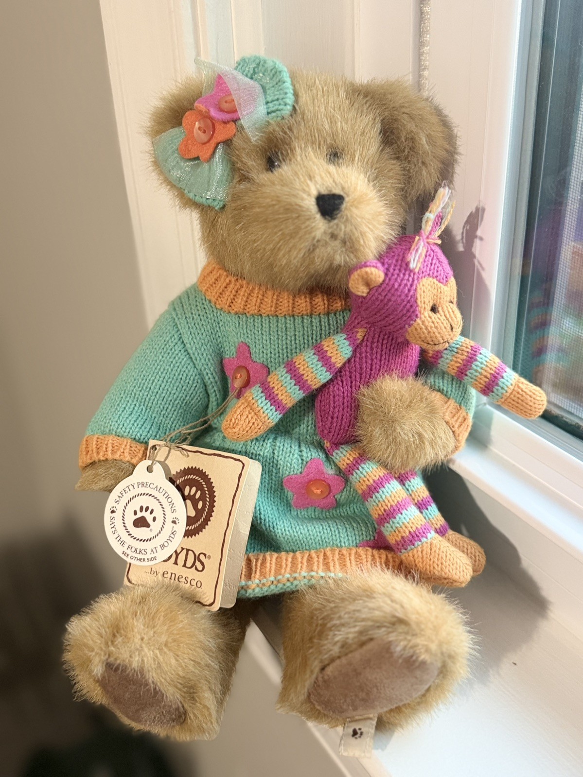 Rare BOYDS BEAR BLOOMIE KNITBEARY WITH KIKI H.B.’S HEIRLOOM SERIES VINTAGE Rare BOYDS BEAR BLOOMIE KNITBEARY WITH KIKI H.B.’S HEIRLOOM SERIES VINTAGE