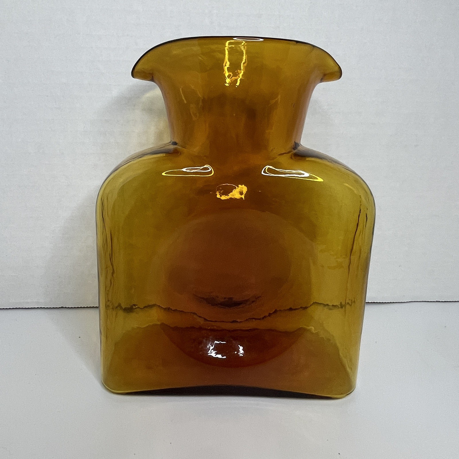 Vintage Blenko  Amber Art Glass 8\