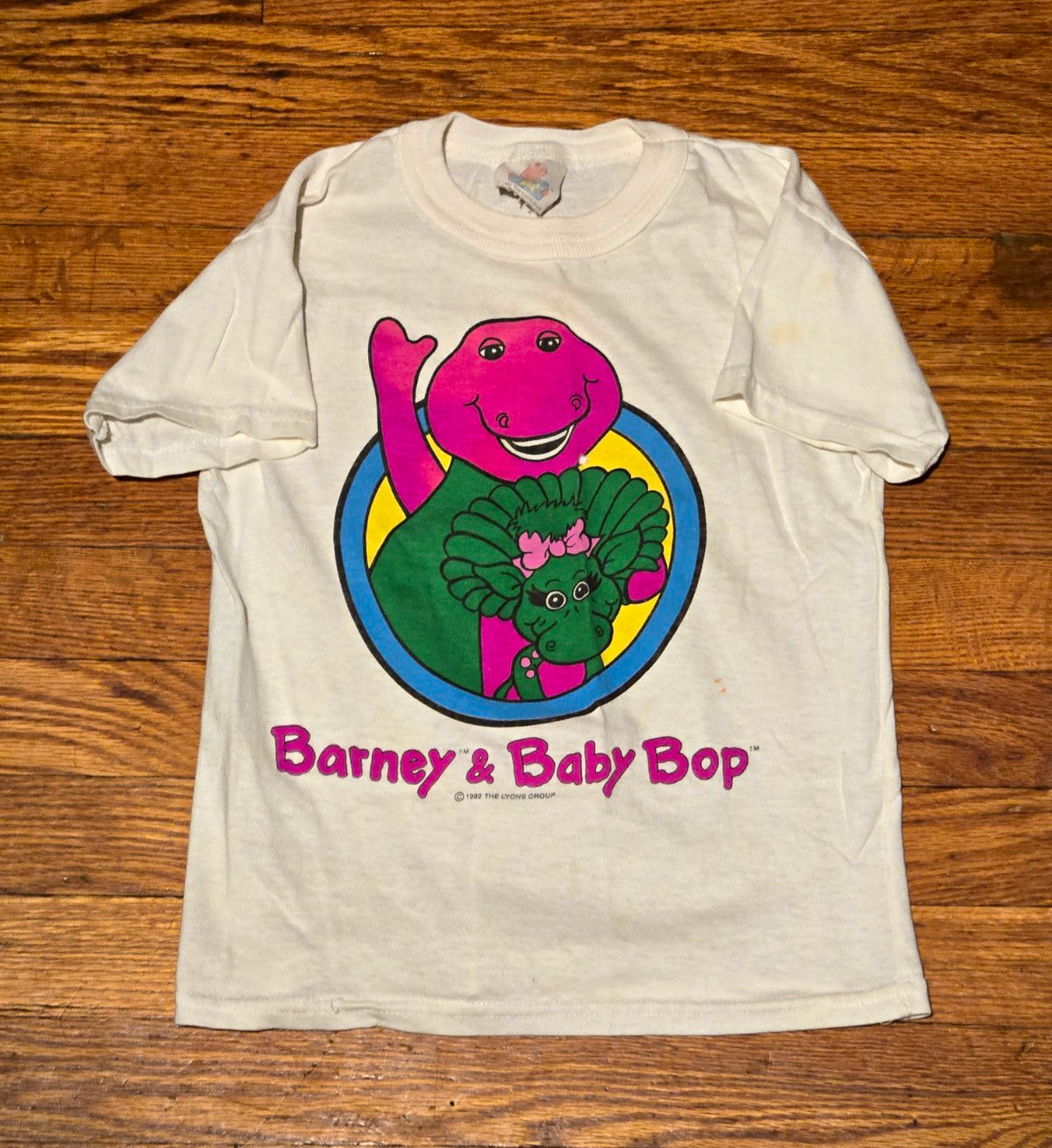 Vintage 1992 Barney & Baby Bop T Shirt Youth 5/6