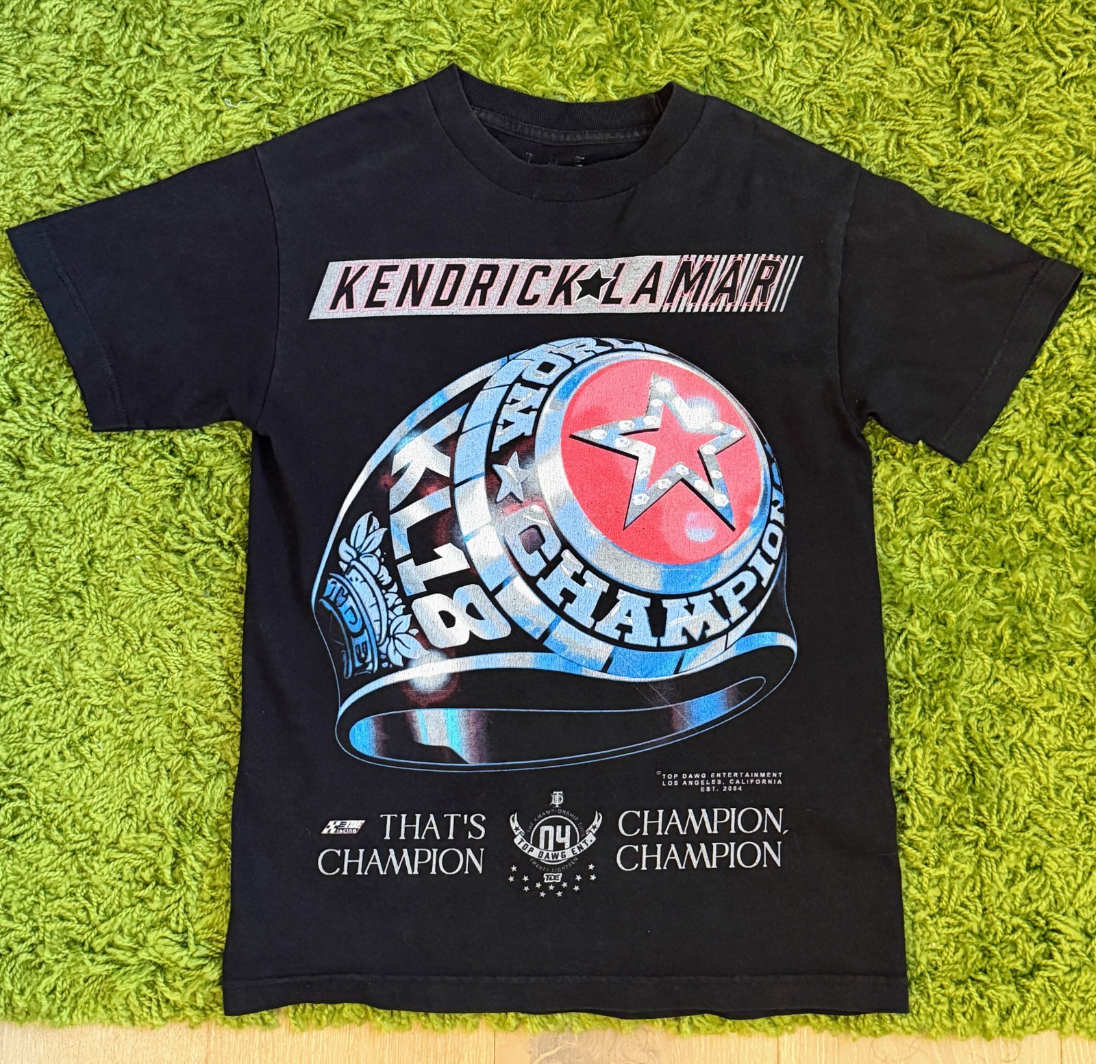 TDE Kendrick Lamar Champion Ring Black Official Tour  T-shirt Sz Small