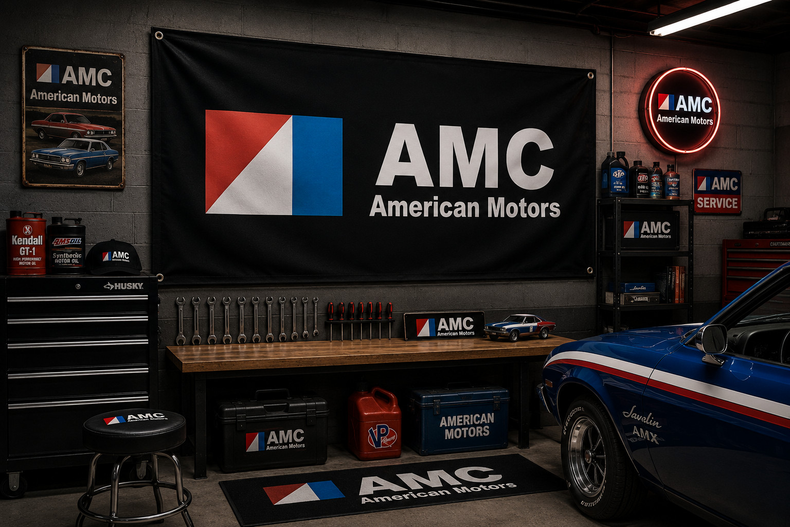 AMC American Motors Wall Flag 3x5ft Polyester Garage Decor