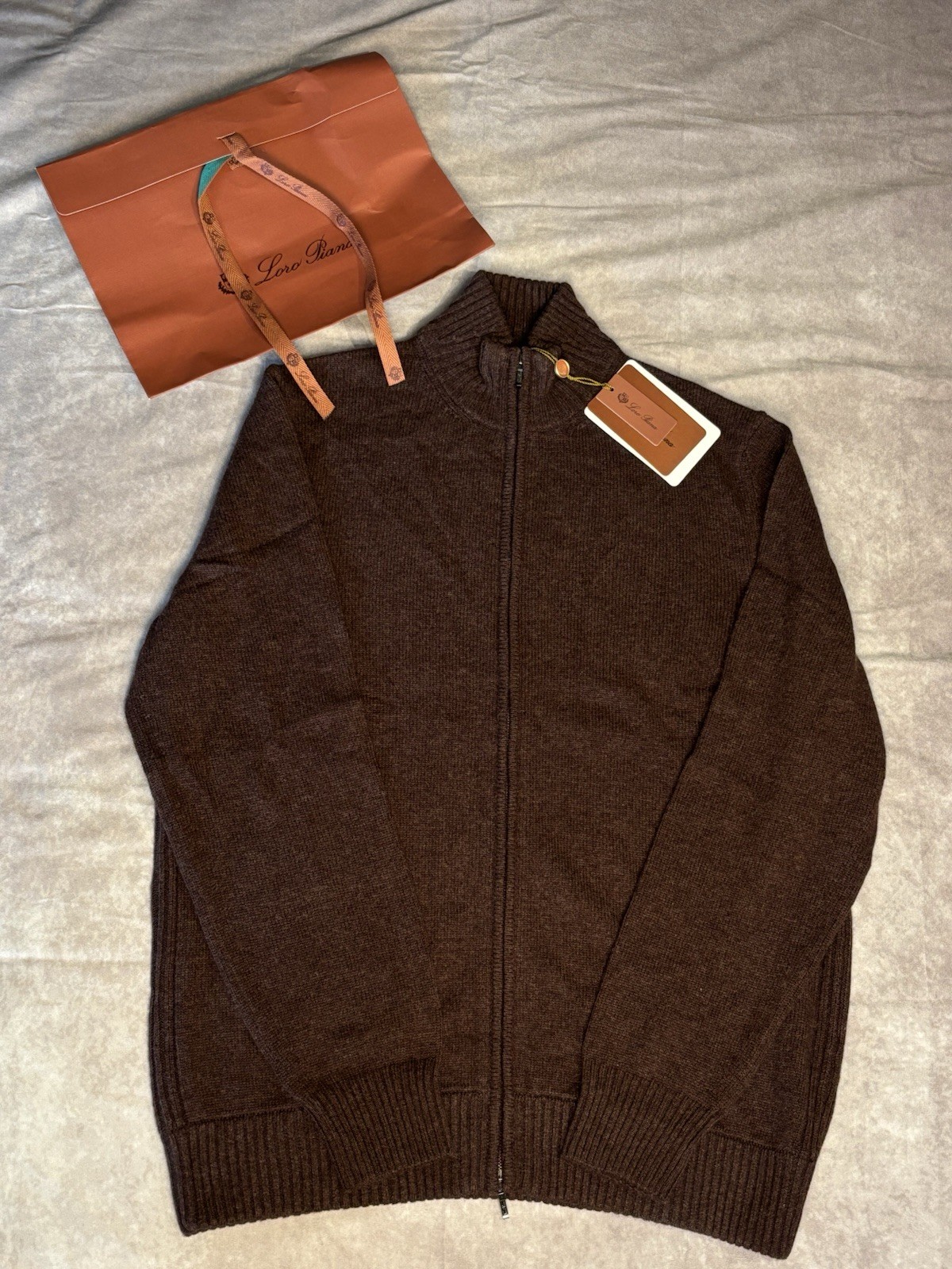 Loro Piana Baby Cashmere Bomber Parksville Jacket Men\'s Size Large 52 Brown Loro Piana Baby Cashmere Bomber Parksville Jacket Men\'s Size Large 52 Brown