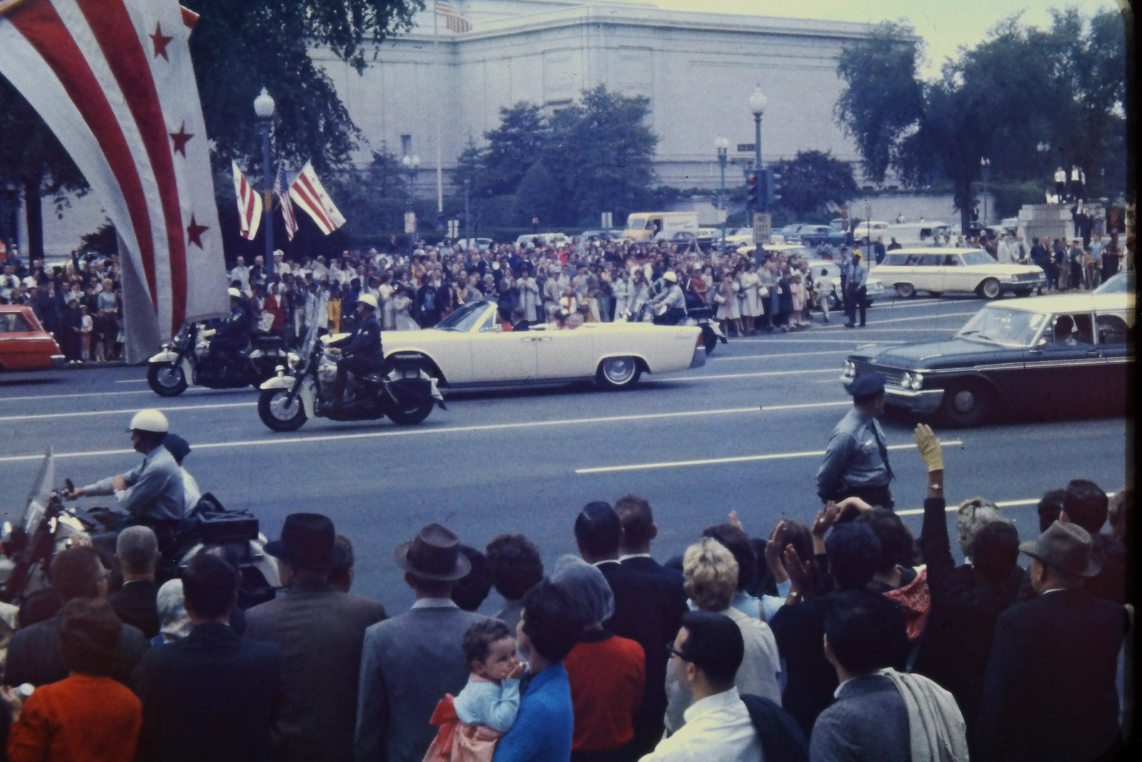 c1960's Ektachrome 35mm Slide JFK Lincoln Continental Parade Washington D.C c1960's Ektachrome 35mm Slide JFK Lincoln Continental Parade Washington D.C