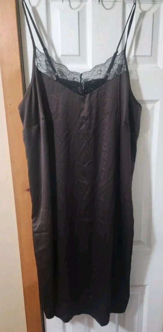 Sleep by Cacique Brown Satin Chemise lingerie plus size 18-20 New Sleep by Cacique Brown Satin Chemise lingerie plus size 18-20 New