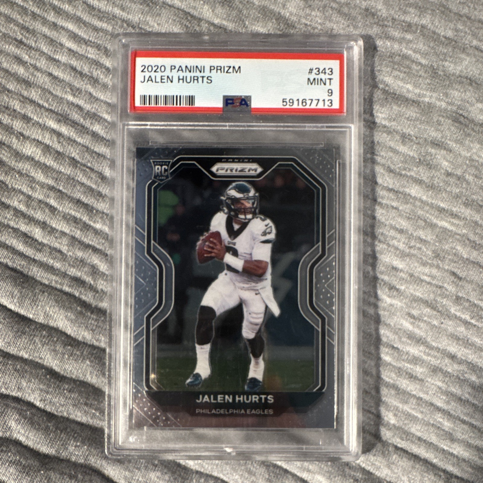 Panini 2020 Prizm Jalen Hurts Eagles RC Base Set #343 PSA 9 59167713