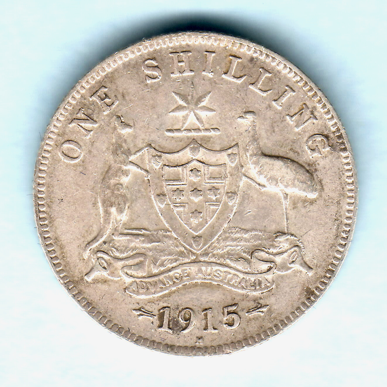 Australia. 1915-H Shilling.. Part Lustre.. gVF Australia. 1915-H Shilling.. Part Lustre.. gVF