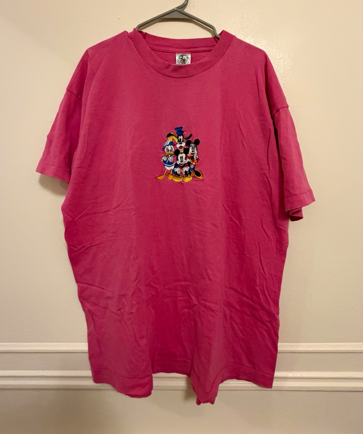 VINTAGE 80’s Mickey & Co. Disney Mickey & Friends Pink T-Shirt, One Size Unisex