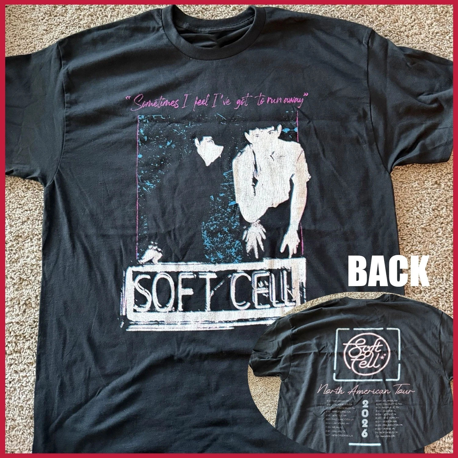 HOT - Soft Cell Band Merch 2026 Generations USA Tour Shirt Gildan
