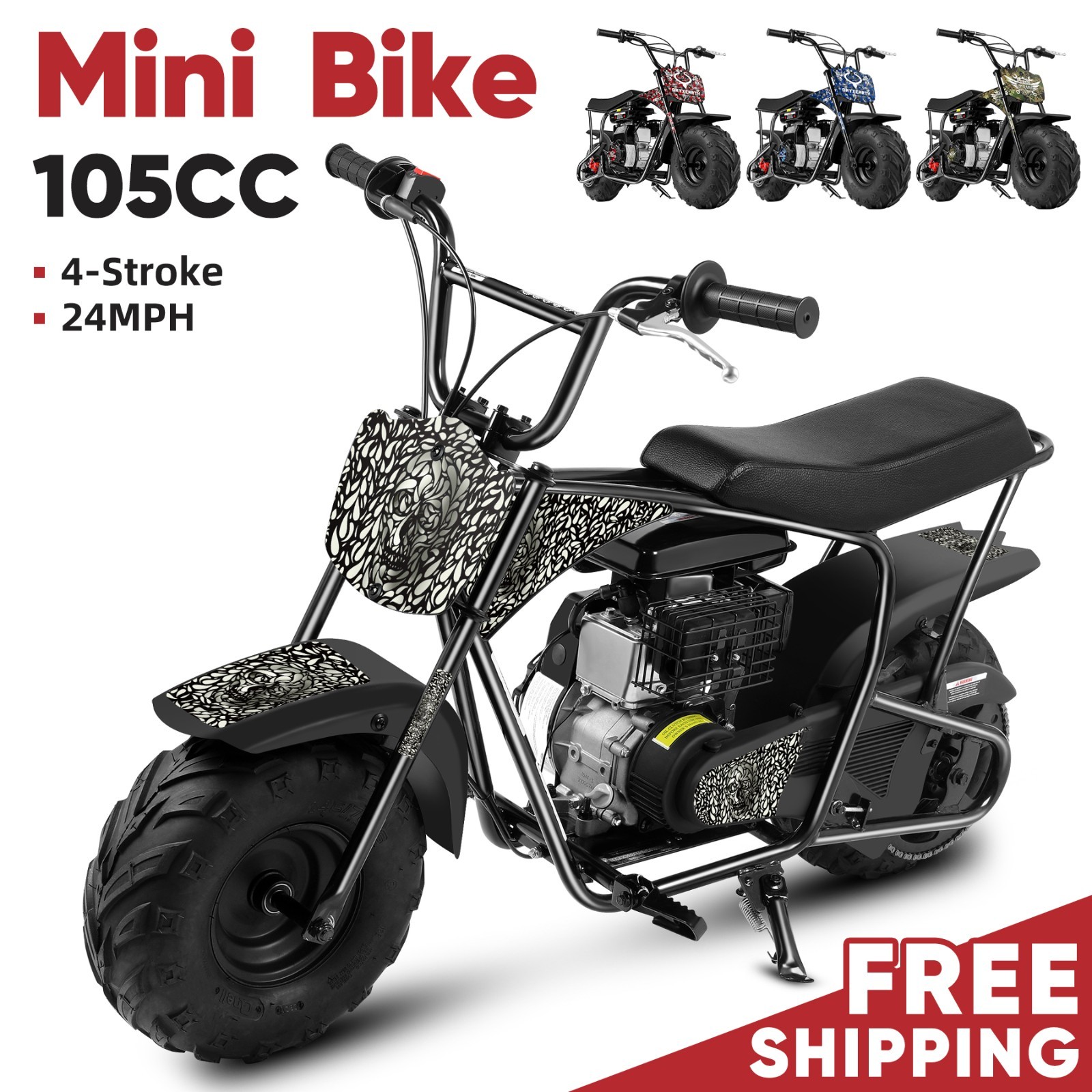 Oryxearth 105CC Mini Dirt Bike Adult 4-Stroke Gas Powered Off Road Moto Camo