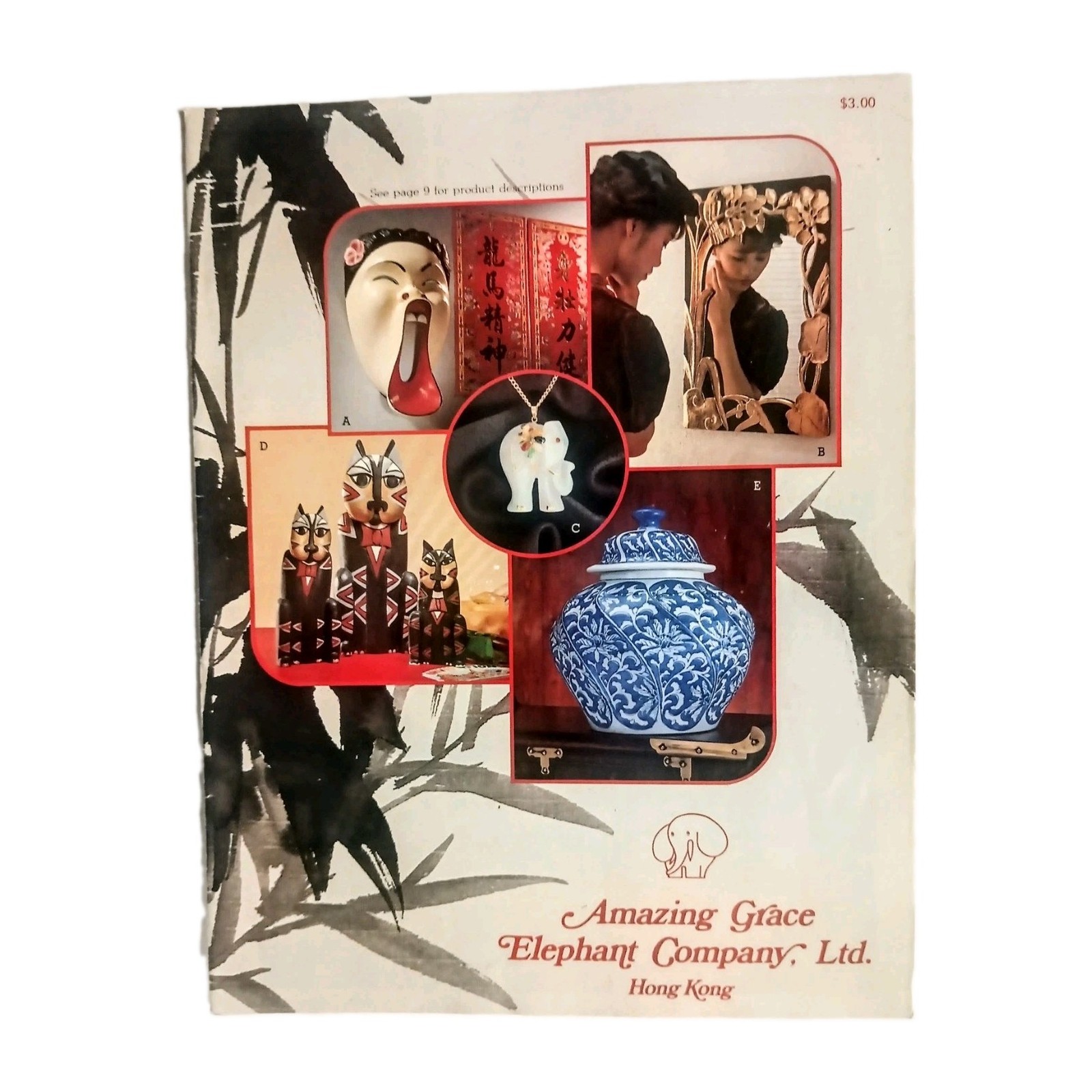 Vintage Amazing Grace Elephant Company Hong Kong Asian Crafts Catalog Late 1980s