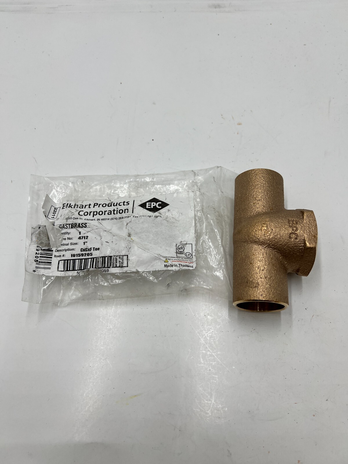 (LOT OF 6) Elkhart Products EPC CxCxF Tee 10159205 1