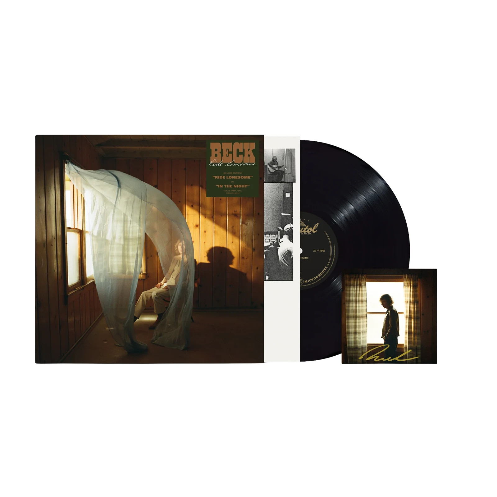 Beck Ride Lonesome Vinyl Lp With Autogrphed Art card Hand Signed SOLD OUT 