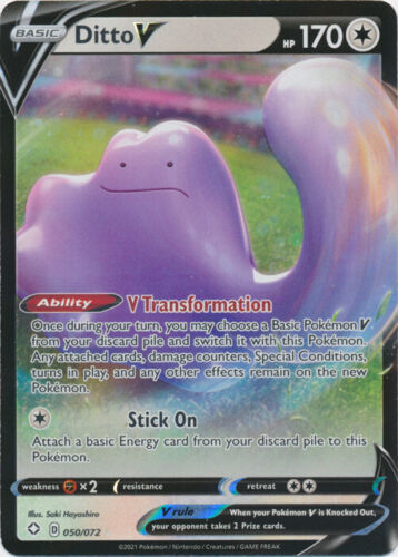 Ditto V - 050/072 Ultra Rare Shining Fates NM Pokemon TCG
