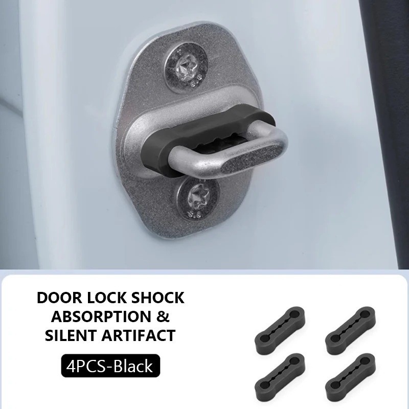 4pcs Car Door Shock Absorber Anti-Vibration Soundproof Buffer Cushion Pads