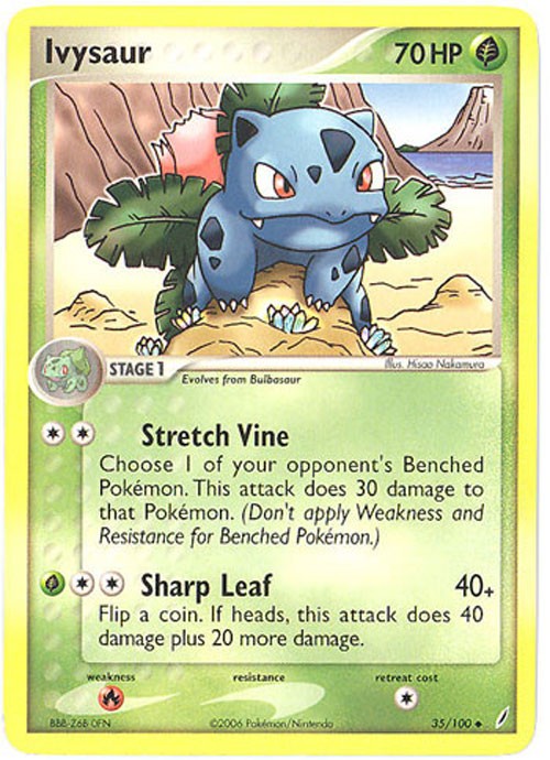 Pokemon Card - Crystal Guardians 35/100 - IVYSAUR (uncommon) - NM/M