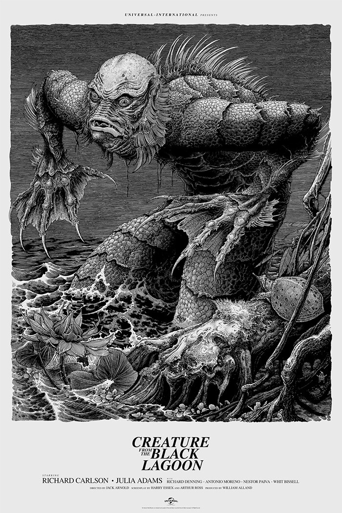 1954 The Creature From The Black Lagoon Alternate Movie Poster Universal 🐸
