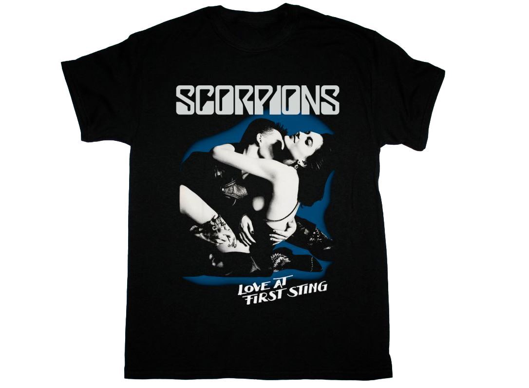 SCORPIONS LOVE AT FIRST STING 1984 NEW BLACK T-SHIRT