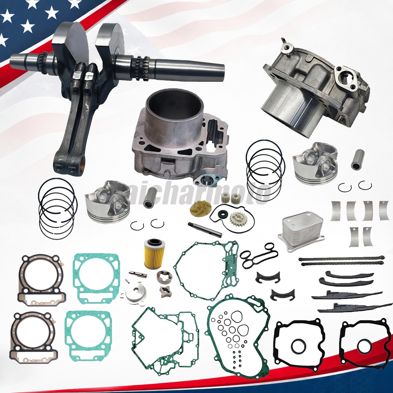 Cylinder Crankshaft Engine Rebuild Kit For Can Am 1000 Defender/ Traxter HD10 US