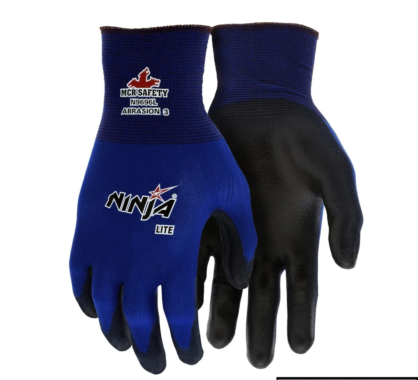 Med/8 MCR SAFETY NINJA LITE POLYURETHANE COATED WORK GLOVES (1 DOZEN/12 PAIR) M Med/8 MCR SAFETY NINJA LITE POLYURETHANE COATED WORK GLOVES (1 DOZEN/12 PAIR) M
