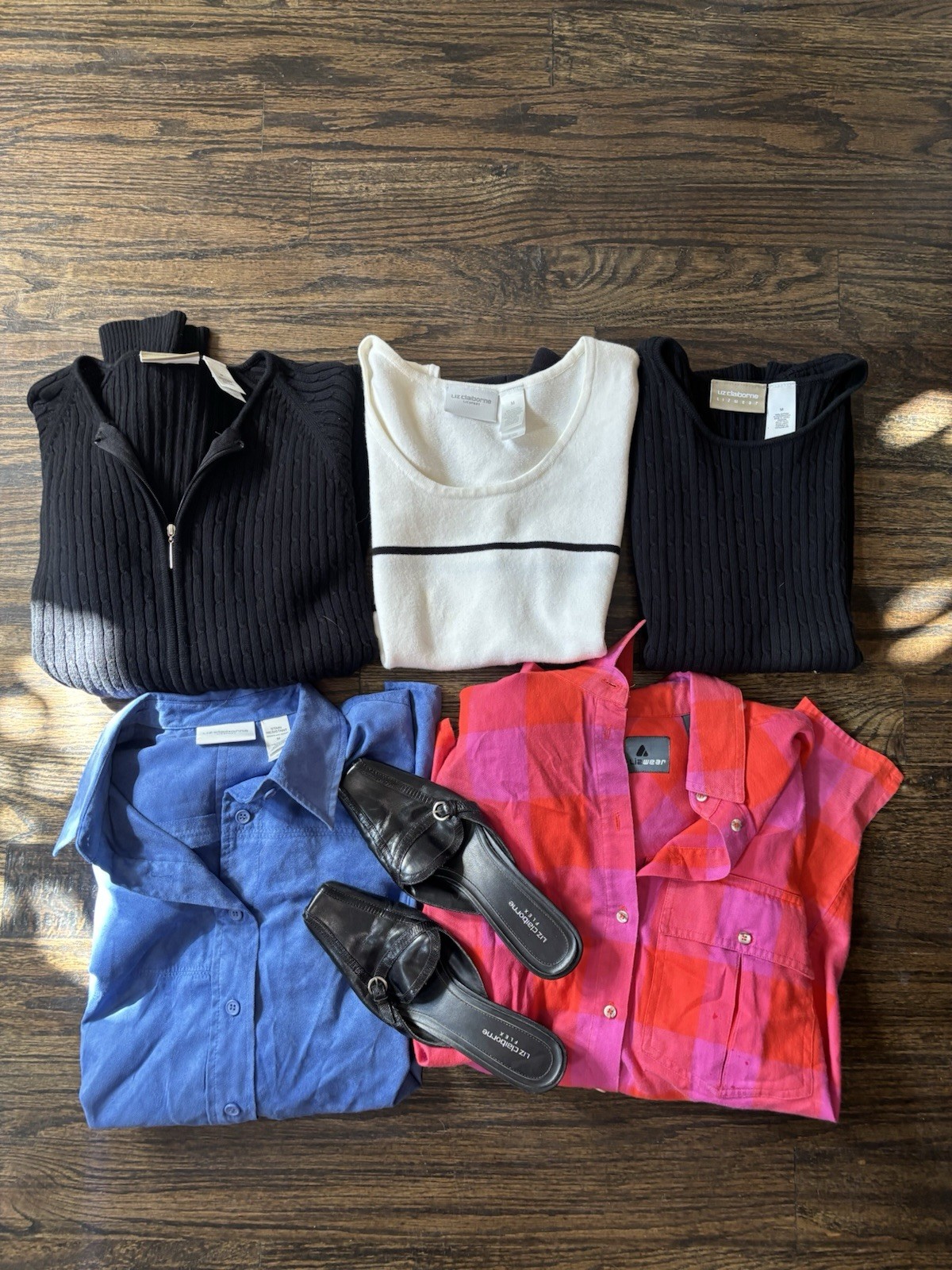 Liz Claiborne REI Ellen Tracy Mixed Clothing Lot Cotton Multicolor Patterns Liz Claiborne REI Ellen Tracy Mixed Clothing Lot Cotton Multicolor Patterns