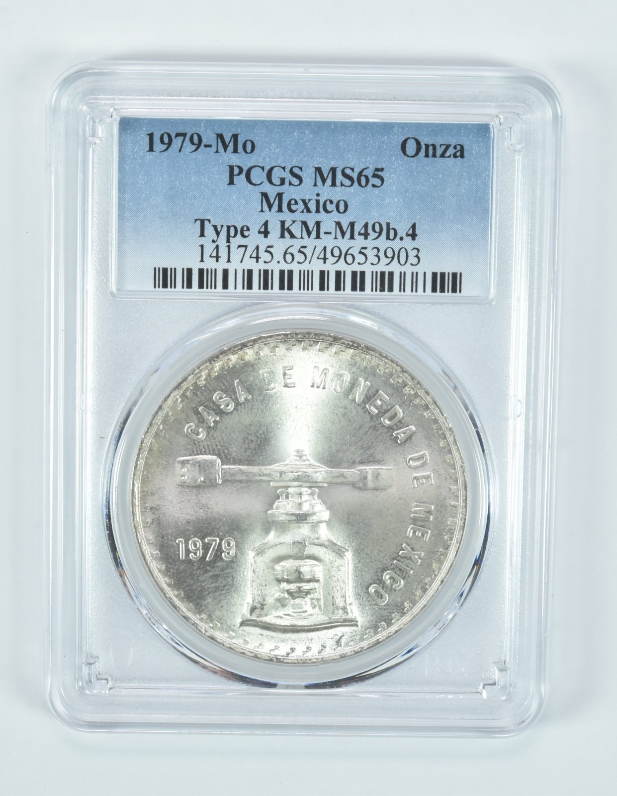 1979 Mo Mexico 1 Onza Silver MS65 PCGS Blue Label