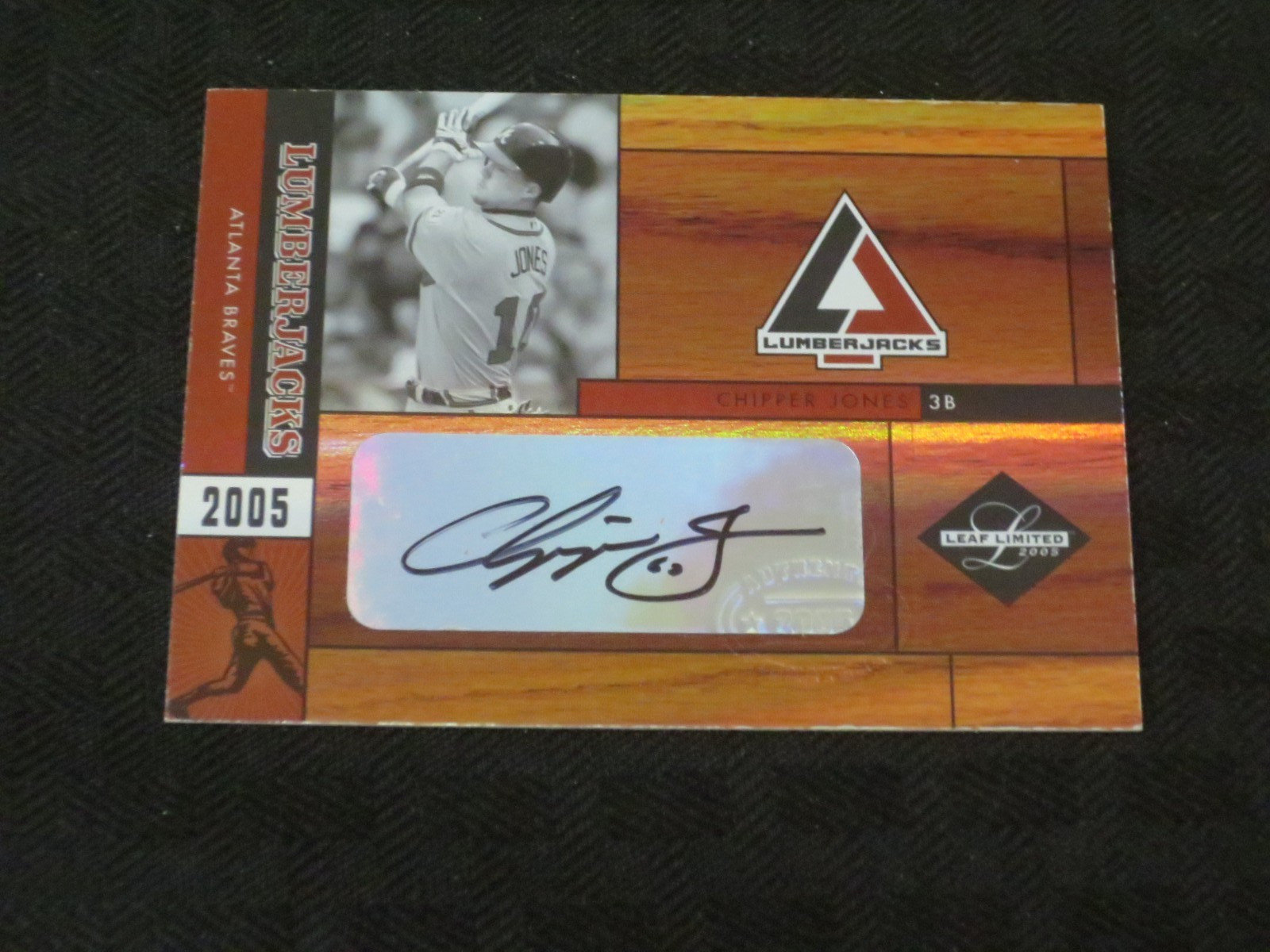 2005 Leaf Limited Lumberjacks Chipper Jones Autograph 9/10 Atlanta Braves   