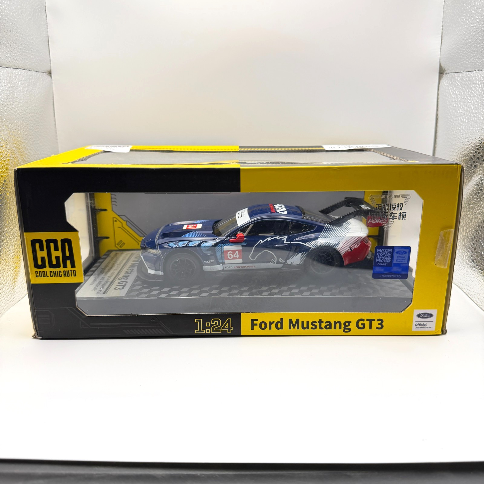 CCA 1:24 Ford Mustang GT3 Alloy Diecast Model, Cool Chic Auto