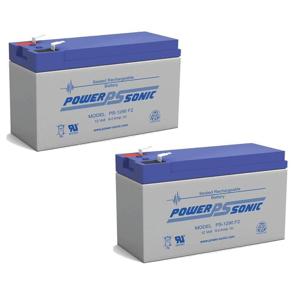 Power-Sonic 12V 9AH Battery Replaces Leoch DJW12-9.0 T2, DJW 12-9.0 T2 - 2 Pack