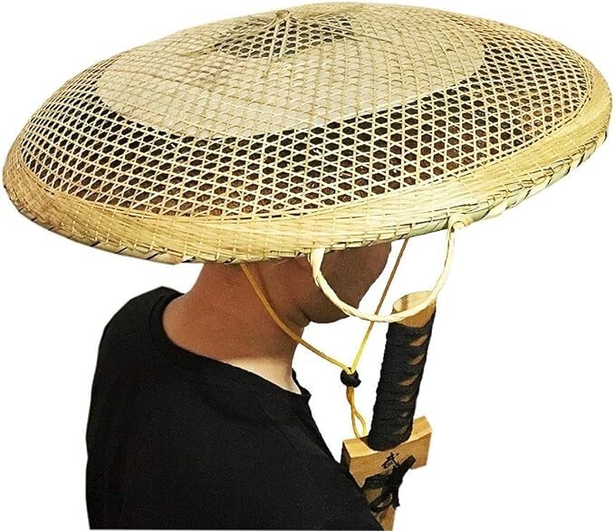 Bamboo Japanese Hat Samurai Hat Cosplay Asian Hat Dia.of 20 In