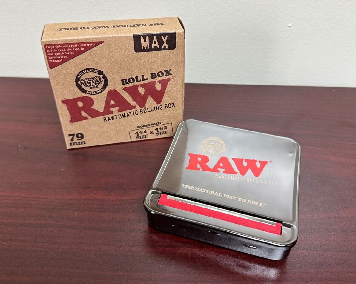 RAW 79mm Automatic Metal Rolling Box MAX-Autobox -1 1/4 & 1 1/2