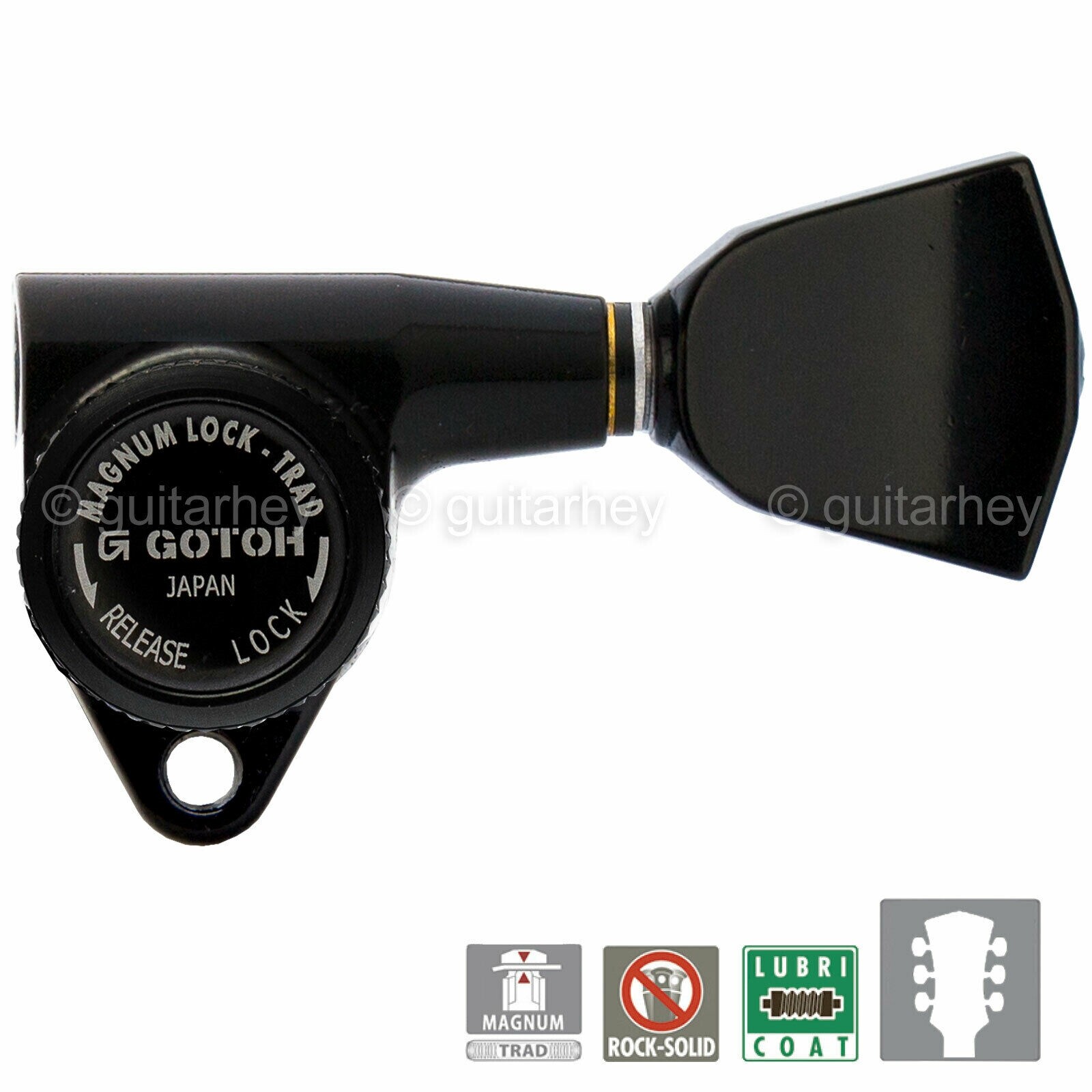 NEW Gotoh SG301-04 MGTB L3+R3 Set Locking Tuners KEYSTONE Buttons 3x3 - BLACK NEW Gotoh SG301-04 MGTB L3+R3 Set Locking Tuners KEYSTONE Buttons 3x3 - BLACK
