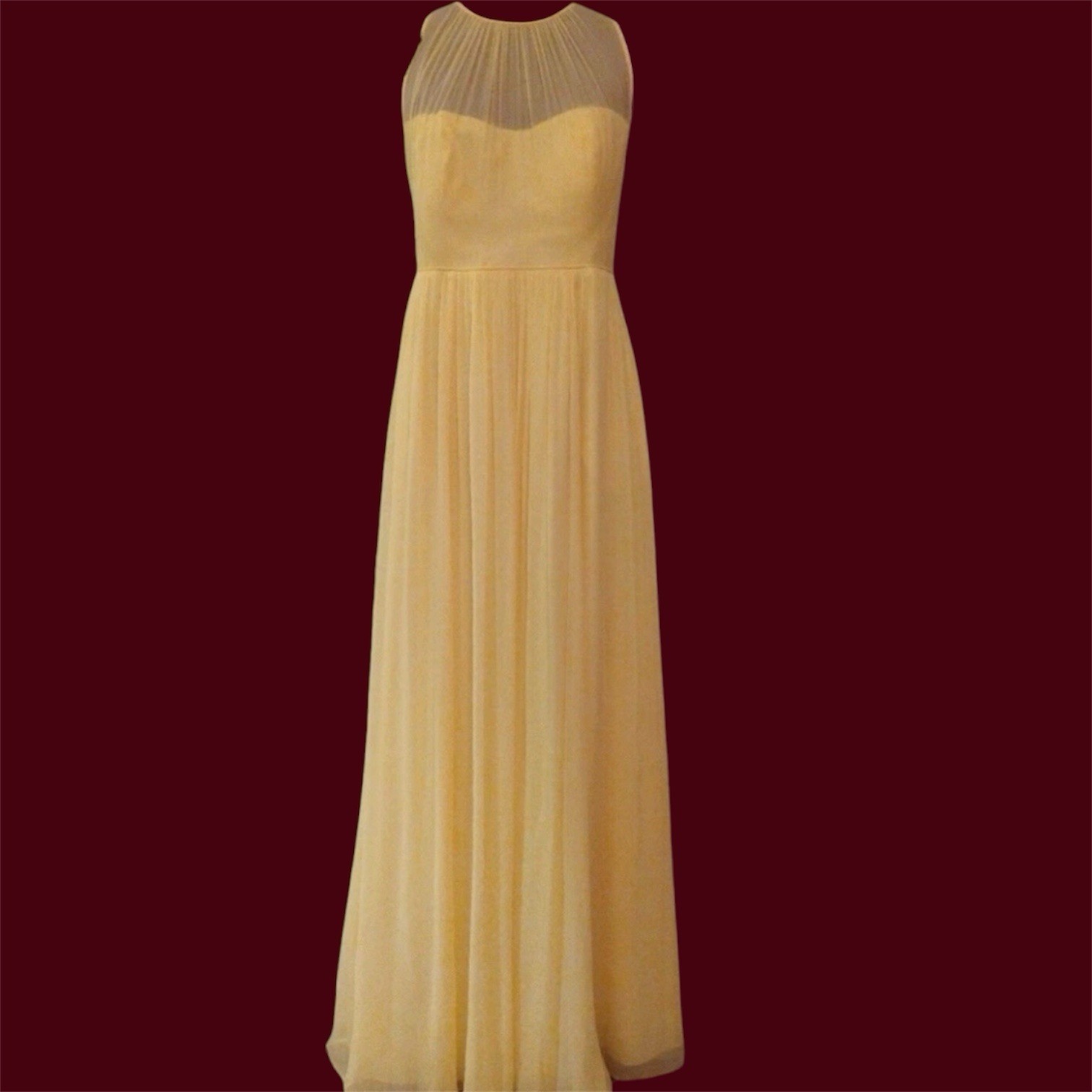 J. Crew Silk Chiffon Parisian Yellow Megan Gown From The Wedding Collection NWT