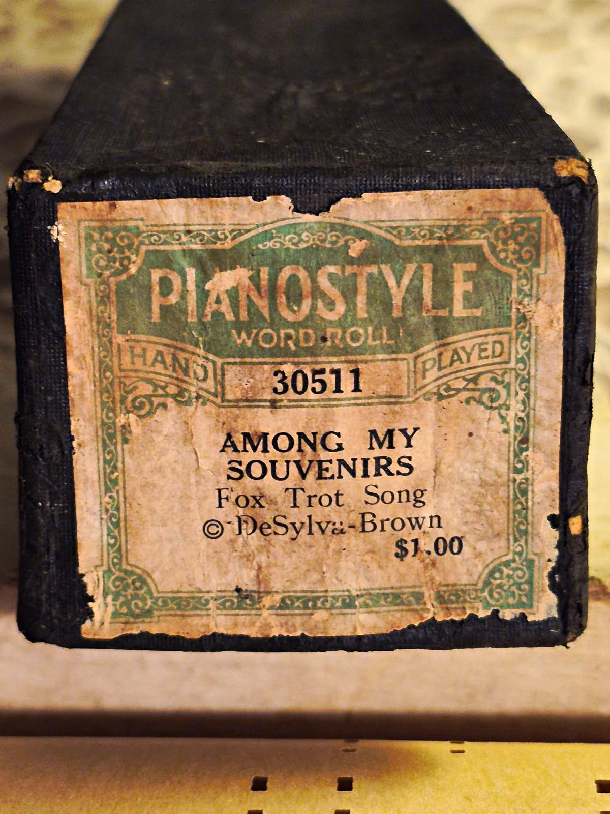 Pianostyle Word Roll 30511 Among My Souvenirs Fox Trot Song DeSylva Brown 1925