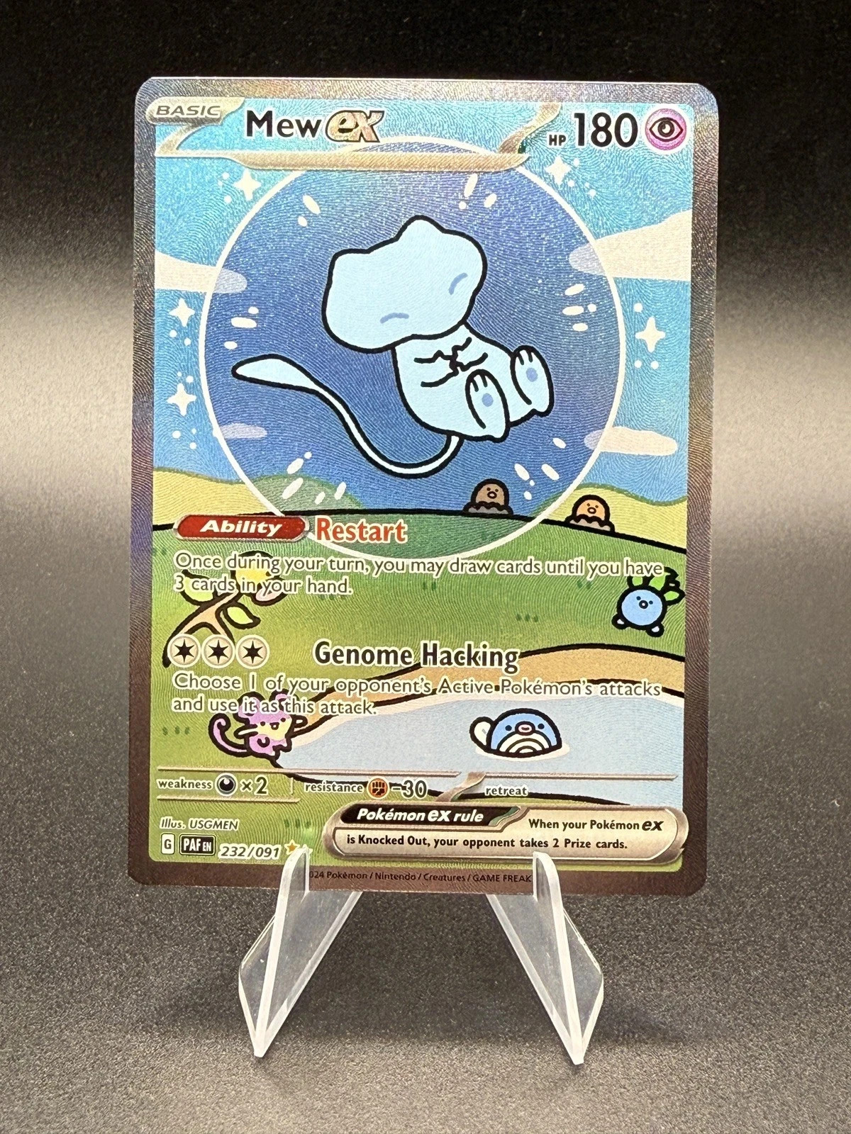 🫧 Mew EX 232/091 SIR English NM Paldean Fates Bubble Mew 🫧
