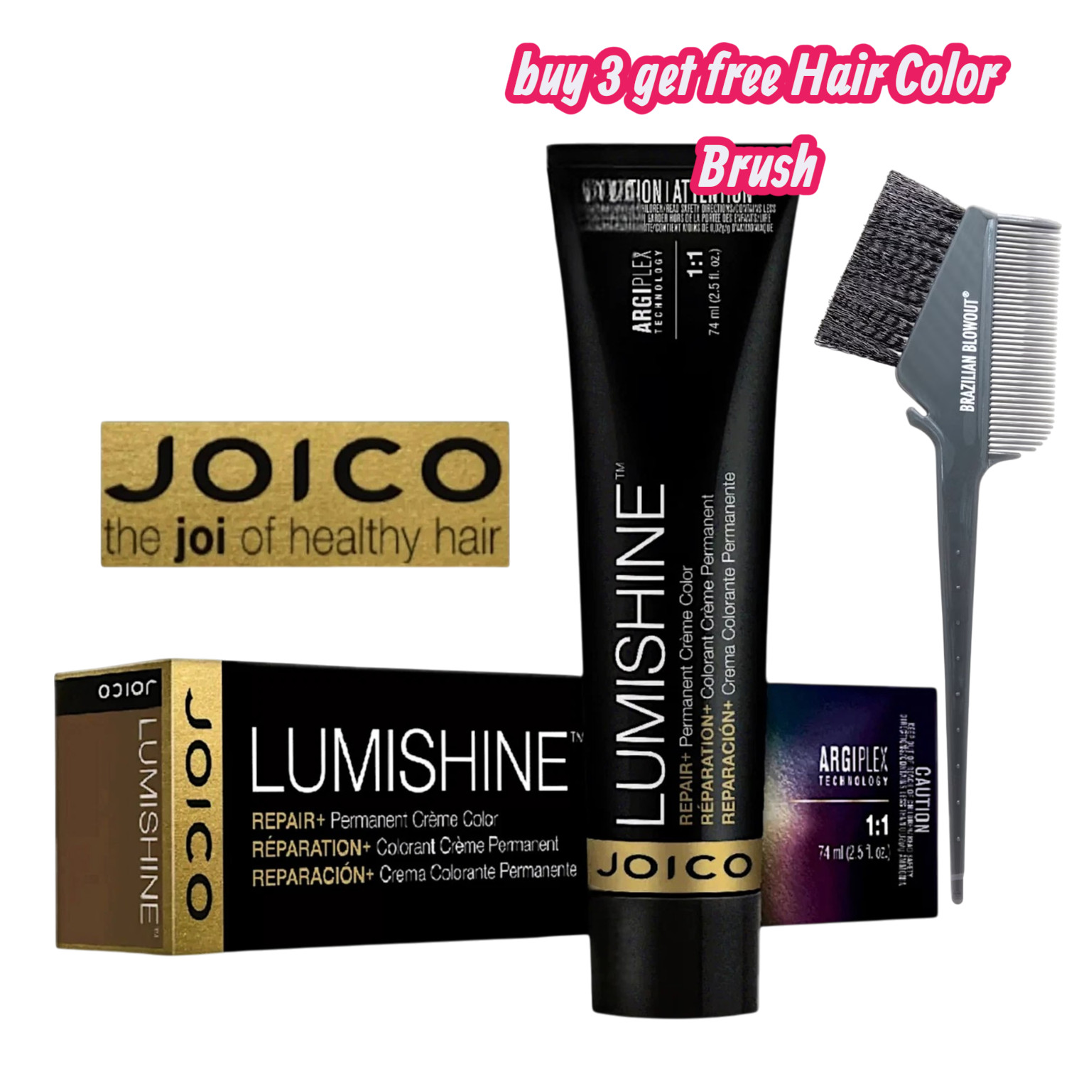 Joico Lumishine Repair Permanent Cream Hair Color 2.5 oz, Select your Shade