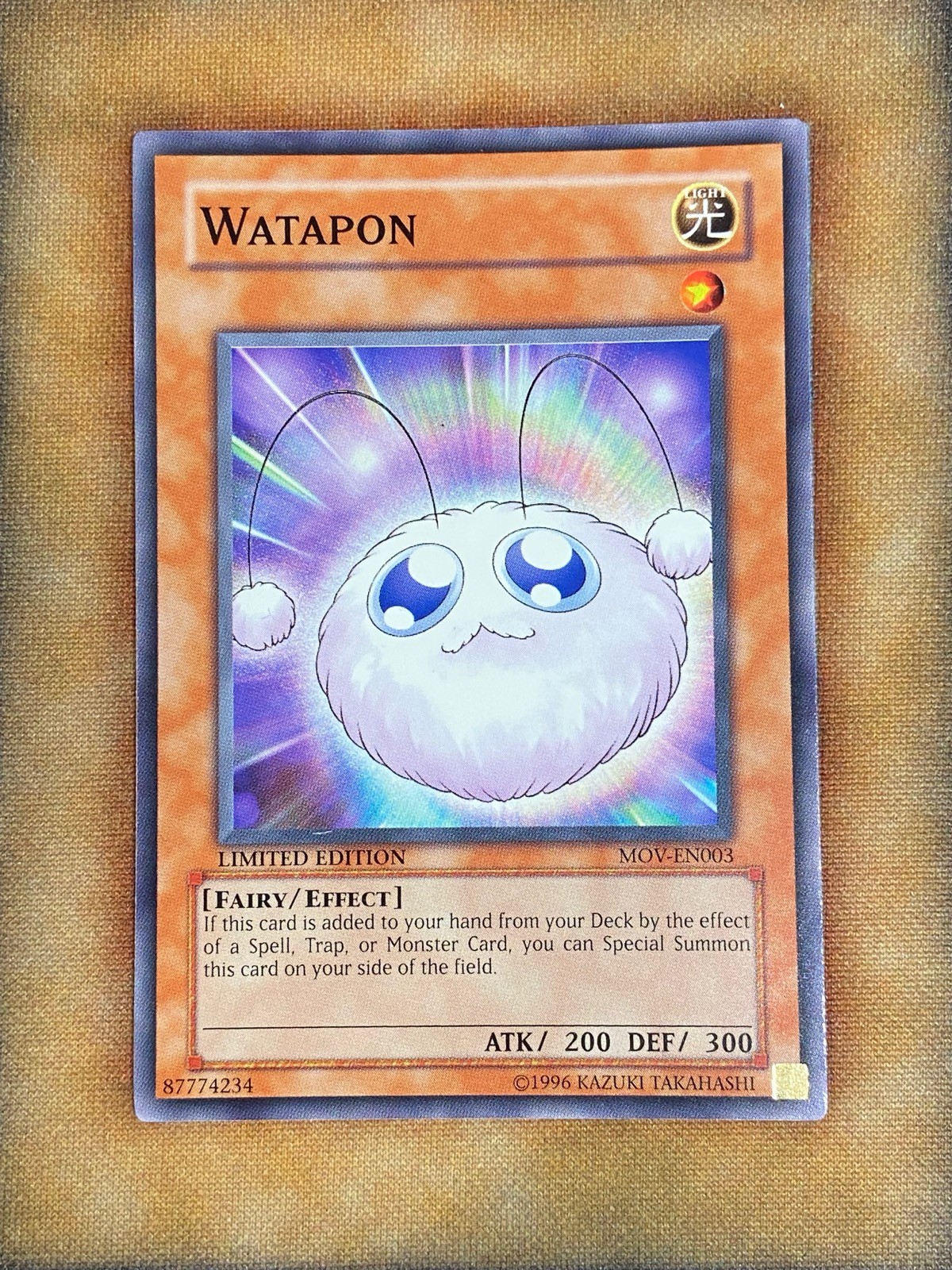 Yugioh Watapon MOV-EN003 Common Limited Edition NM