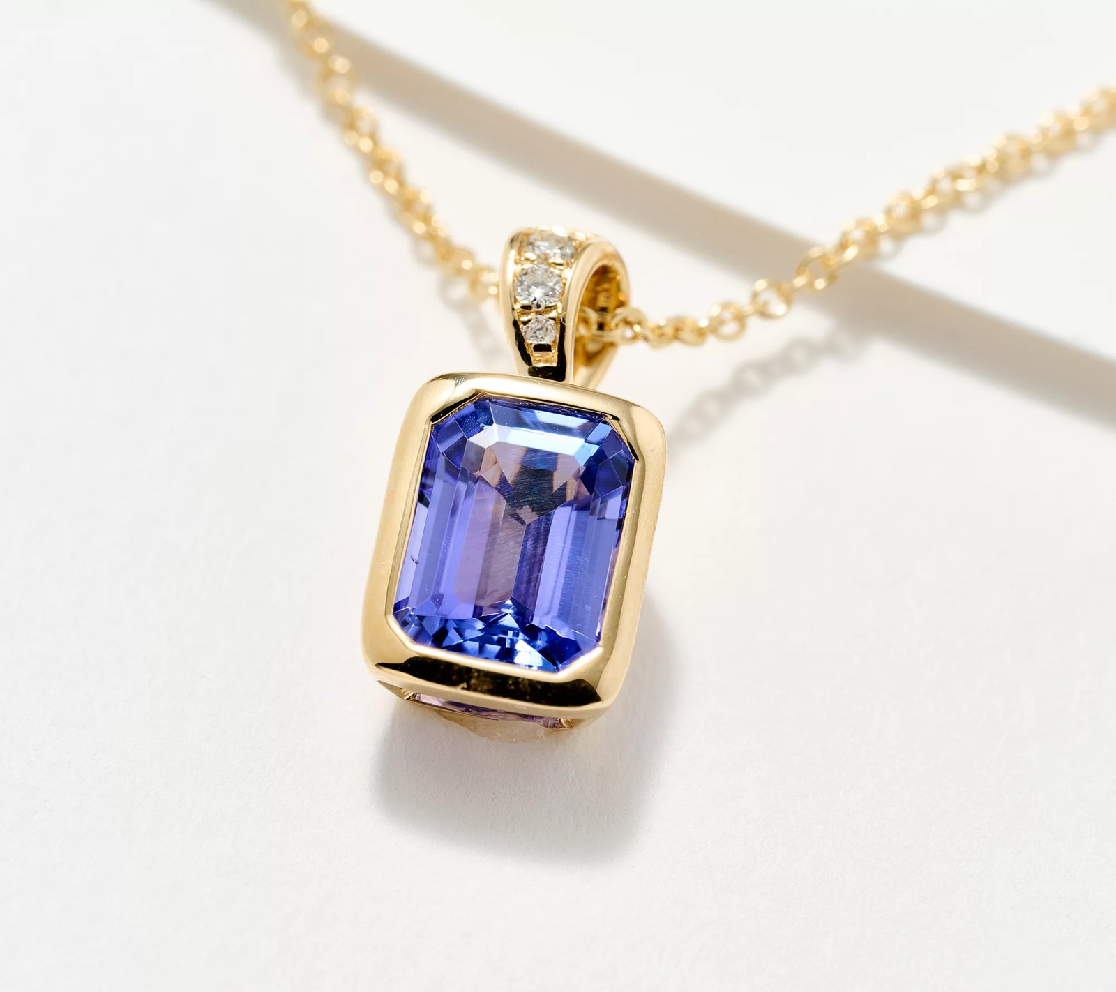 Affinity Gems 1.5-ct Emerald Cut Tanzanite & Diamond 14K Necklace Affinity Gems 1.5-ct Emerald Cut Tanzanite & Diamond 14K Necklace