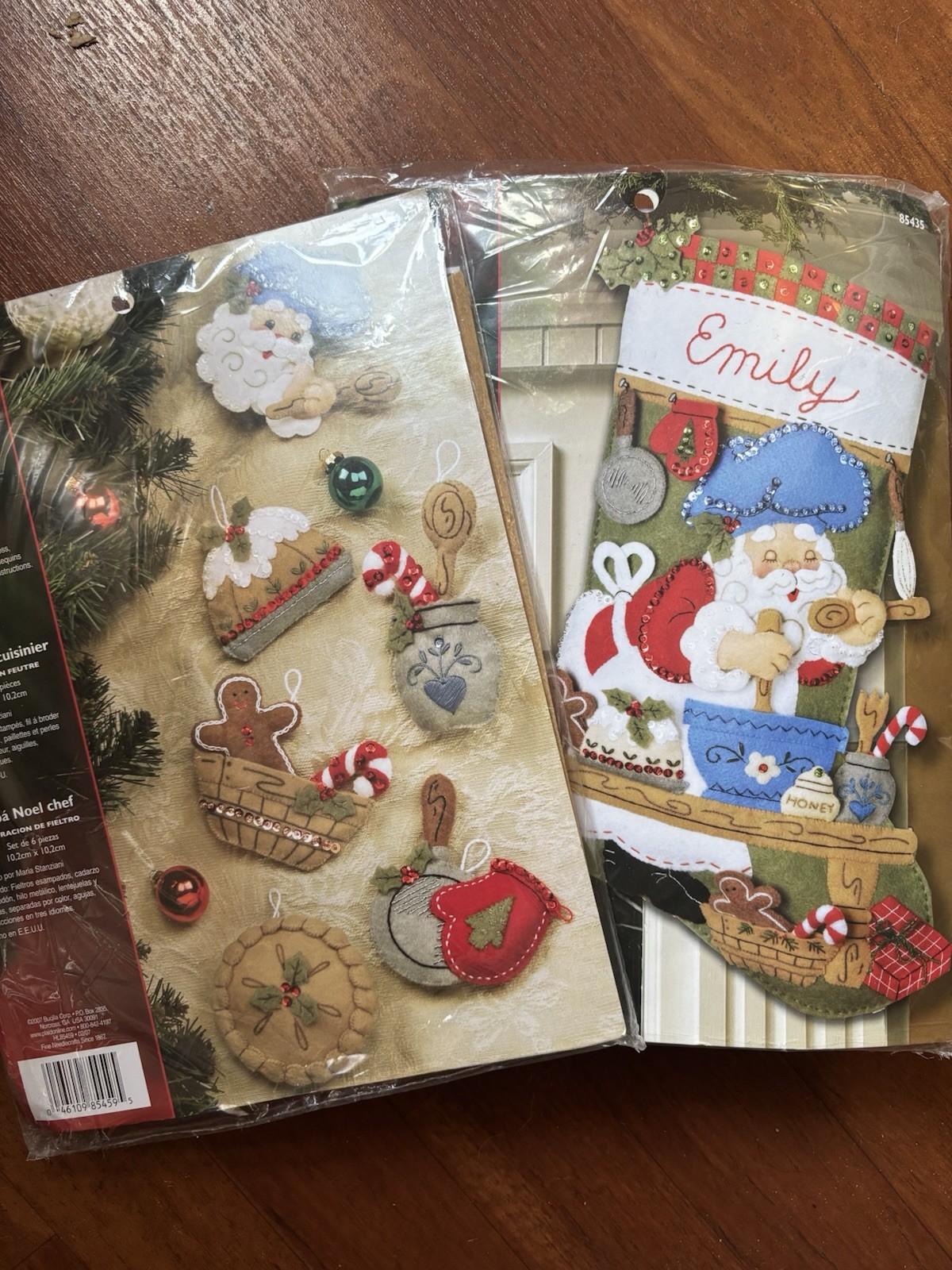 Rare Bucilla Chef Santa 18” Felt Christmas Stocking Kit  #85435 New Ornament Set