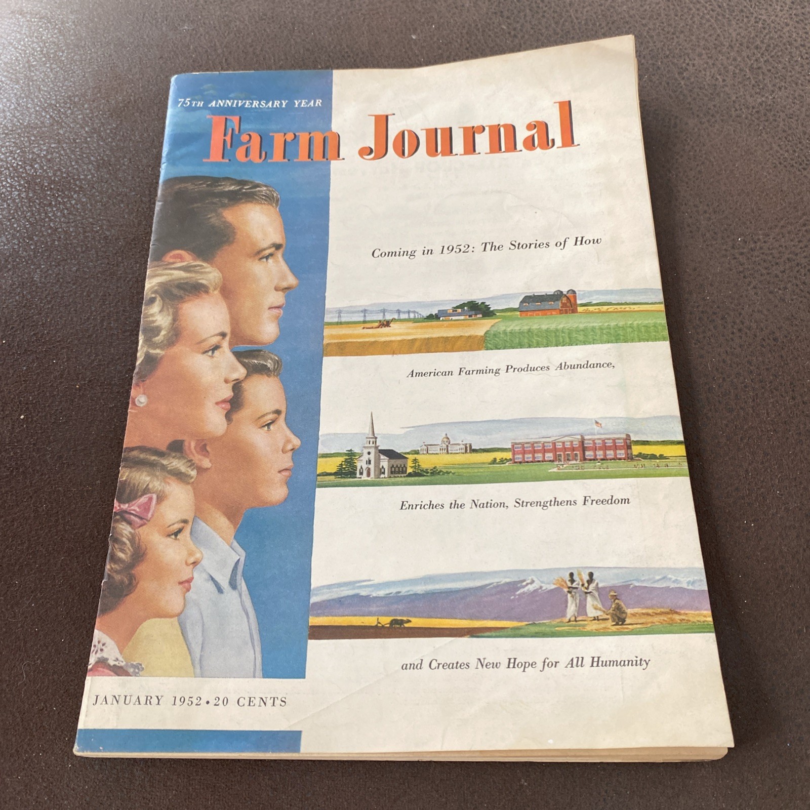 VTG Farm Journal Magazine January 1952 20 Cents Stories 75th Anniversary