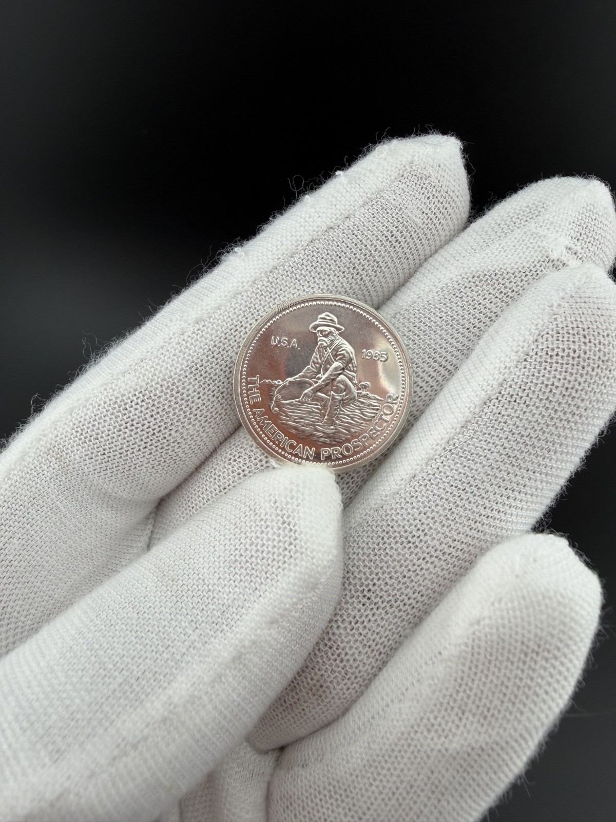 VTG Fractional 1985 Engelhard American Prospector 1/4 oz .999 Fine Silver VTG Fractional 1985 Engelhard American Prospector 1/4 oz .999 Fine Silver