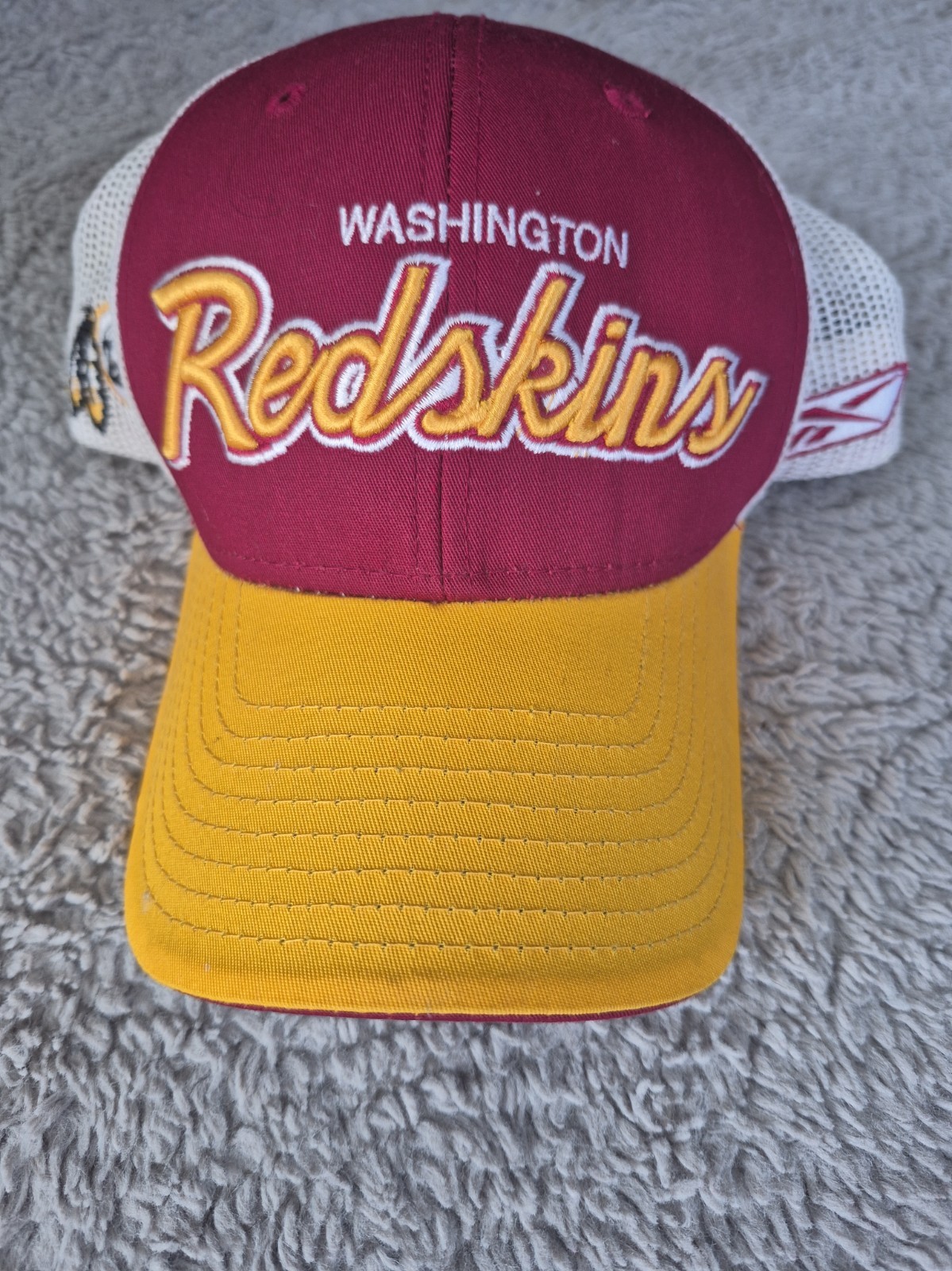 Nice Vintage Reebok Redskins Mesh Back Trucker Hat Snapback One Size Embroidered Nice Vintage Reebok Redskins Mesh Back Trucker Hat Snapback One Size Embroidered
