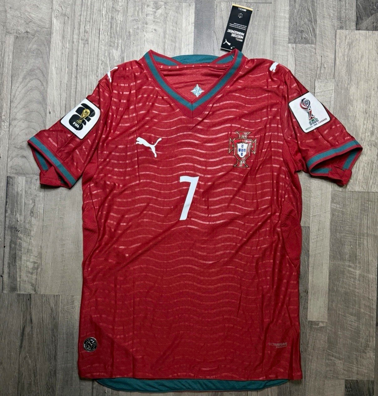 PUMA Portugal National Team Soccer Jersey Red Cristiano Ronaldo #7 Mens XL PUMA Portugal National Team Soccer Jersey Red Cristiano Ronaldo #7 Mens XL