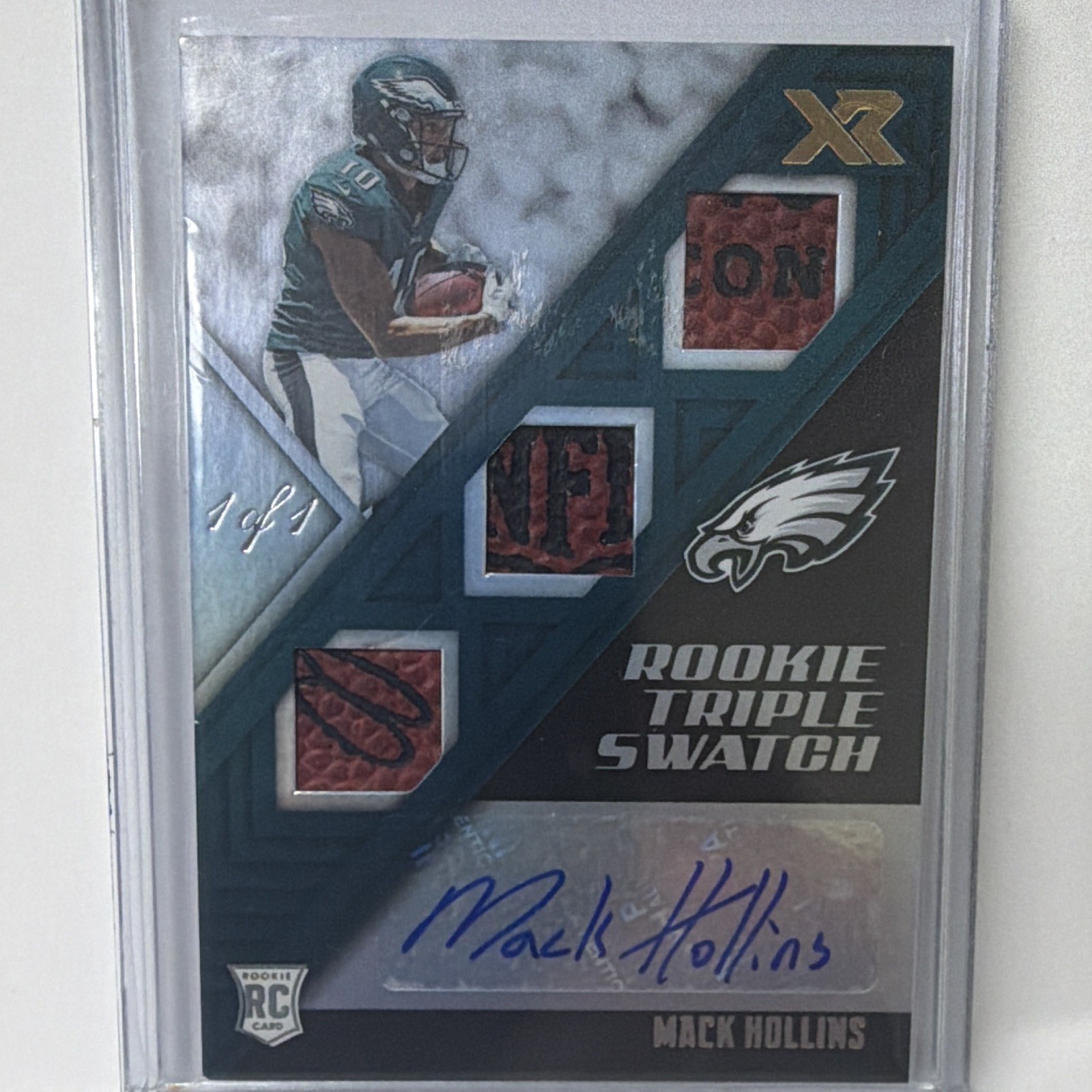 2017 Panini XR Football Mack Hollins RC Triple Swatch Auto 1 Of 1 