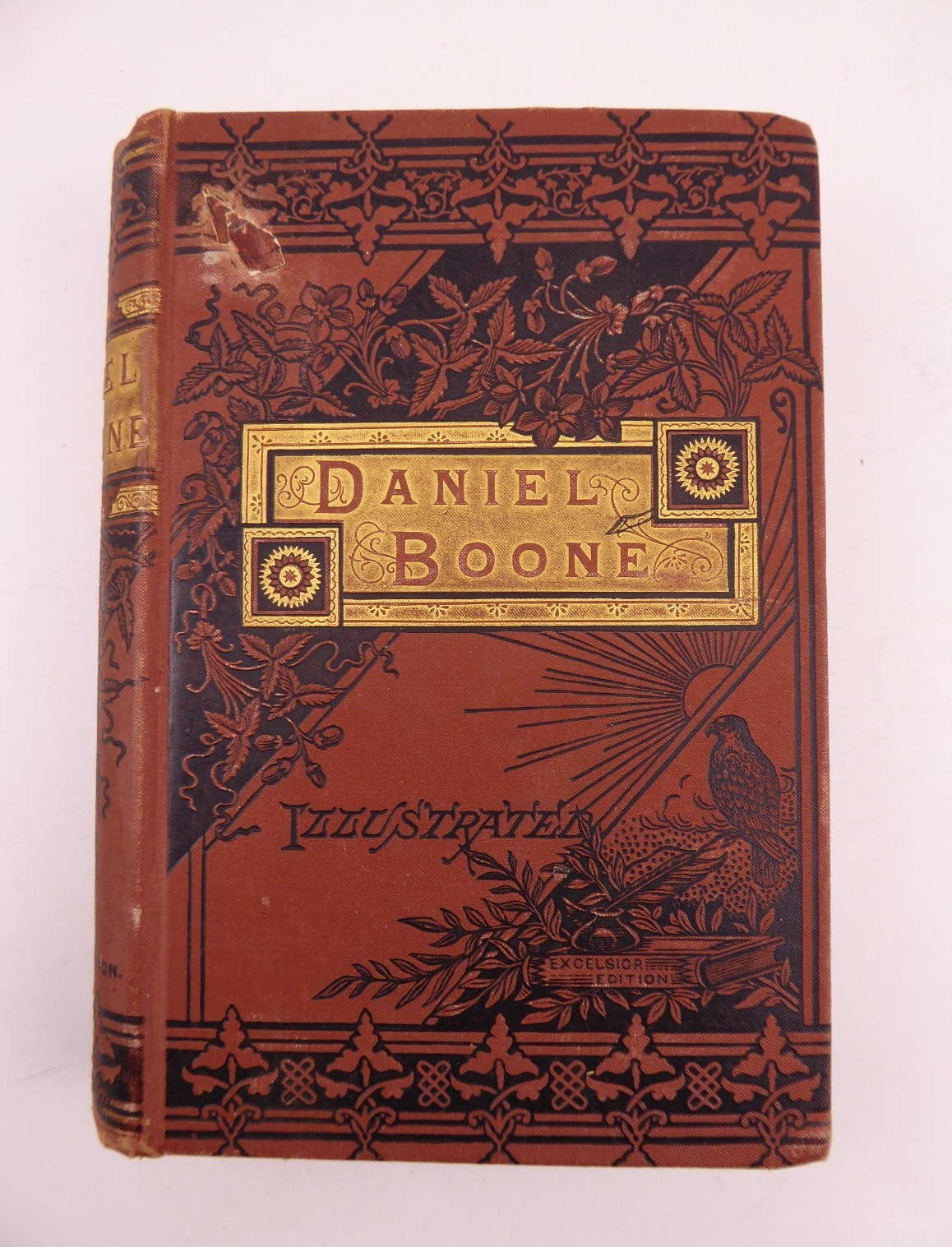 Antique Victorian Embossed Daniel Boone Illustrated Book 1883 Antique Victorian Embossed Daniel Boone Illustrated Book 1883