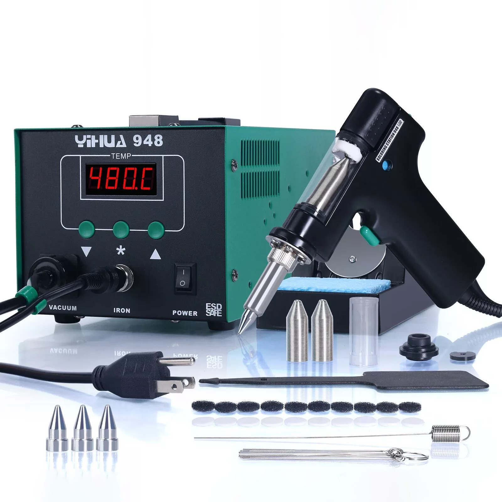 YIHUA 948 Desoldering Station 90W Digital Adjustable Temperature Desoldering Gun YIHUA 948 Desoldering Station 90W Digital Adjustable Temperature Desoldering Gun