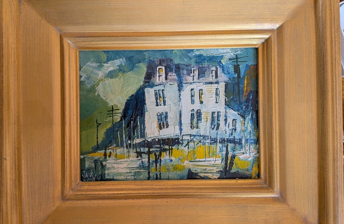 JACK LAYCOX AMERICAN REGIONALISM IMPRESSIONIST ART SmaLL OIL PAINTING VinTagE JACK LAYCOX AMERICAN REGIONALISM IMPRESSIONIST ART SmaLL OIL PAINTING VinTagE