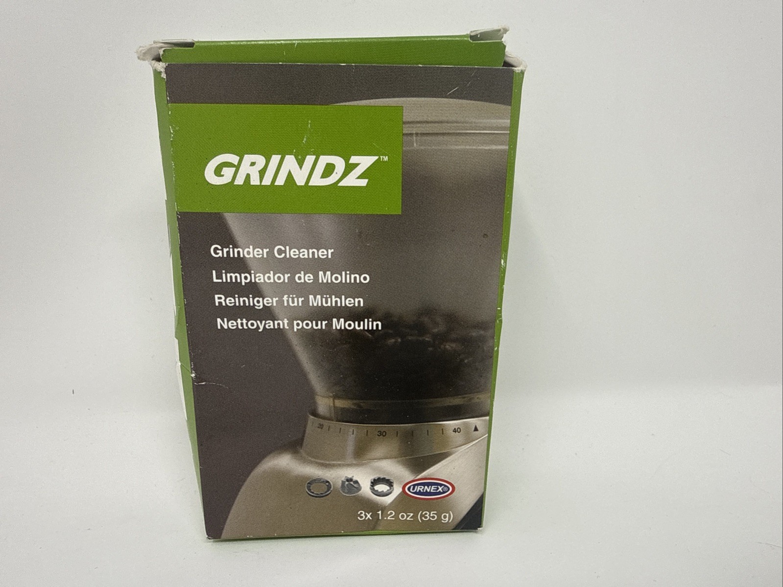 Urnex Grindz Professional Coffee Grinder Cleaning Tablets 3 Single Use Packets