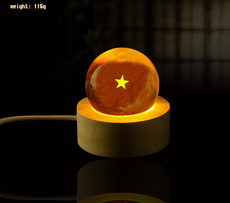 Anime Dragon Ball 7 Crystal Balls Z Star 1 to 7 Led Night Lights Decoration Toys