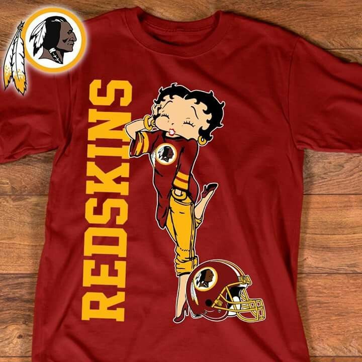 Washington Redskins NFL Football Betty Boop Rare design T shirt HN1741